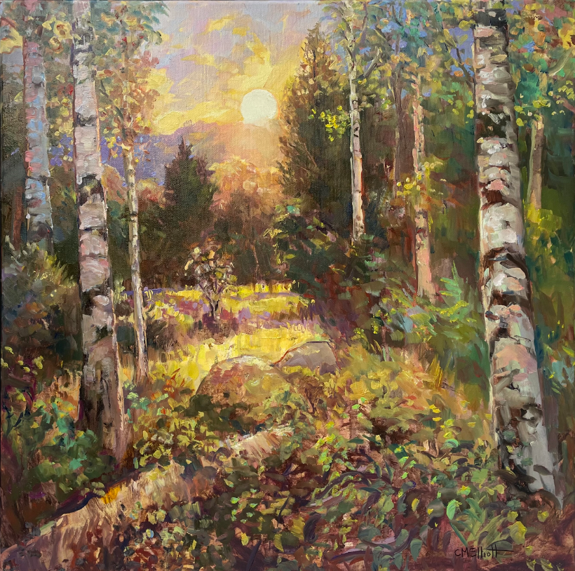 The Ancient Way, 2024, oil on canvas, 30 x 30 in. / 76.2 x 76.2 cm.