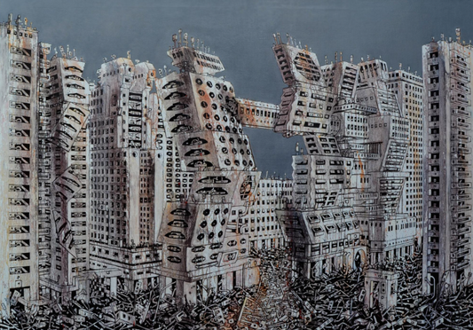 N-0.70, 2022, oil on canvas, 110 x 155 cm. / 43.3 x 61 in.