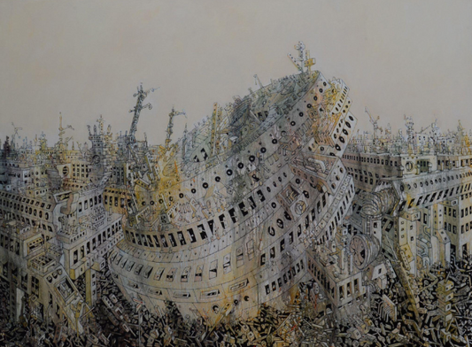 N-0.73, 2022, oil on canvas, 110 x 155 cm. / 43.3 x 61 in.