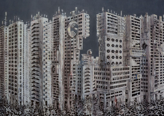 N-0.69, 2021, oil on canvas, 110 x 155 cm. / 43.3 x 61 in.