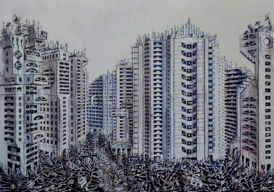 N-0.68, 2021, oil on canvas, 110 x 155 cm. / 43.3 x 61 in.