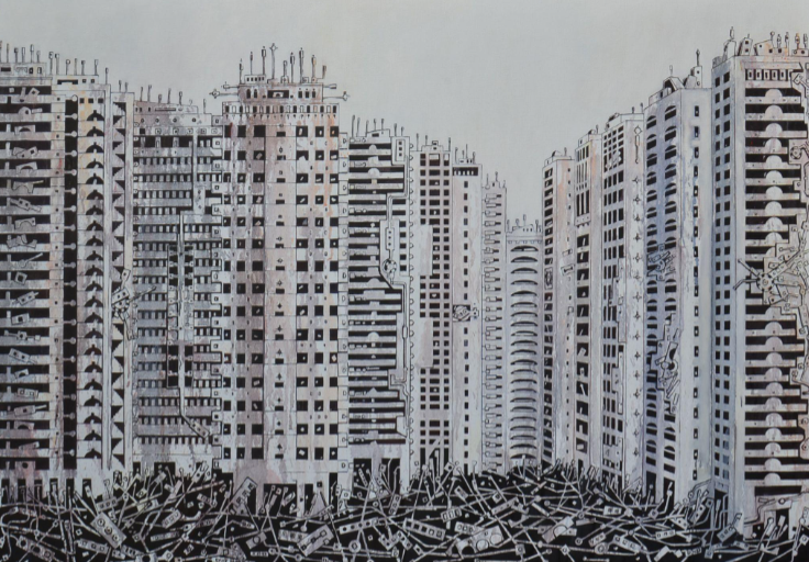 N-0.65, 2021, oil on canvas, 110 x 155 cm. / 43.3 x 61 in.