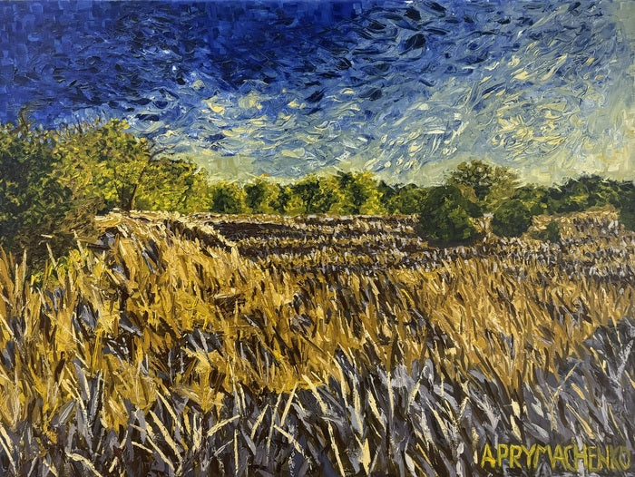 Scurried Shadows Over Fields of Grass, 2023, oil on canvas, 30 x 40 in. / 76.2 x 101.6 cm.