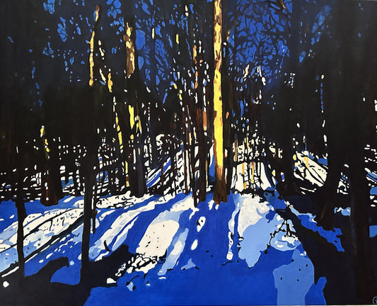 Silver Lake Trail Sunrise, 2024, acrylic on canvas, 24 x 30 in. / 60.96 x 76.2 cm.