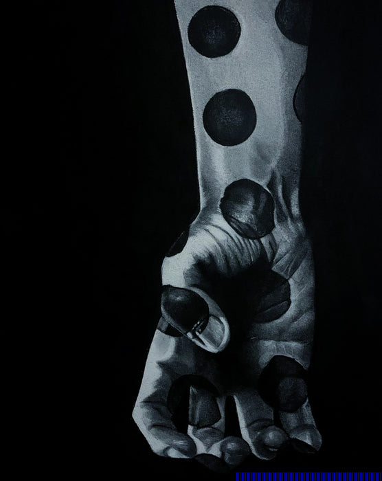 Spotted, 2021, charcoal on paper, 16 x 22 in. / 40.64 x 55.88 cm.