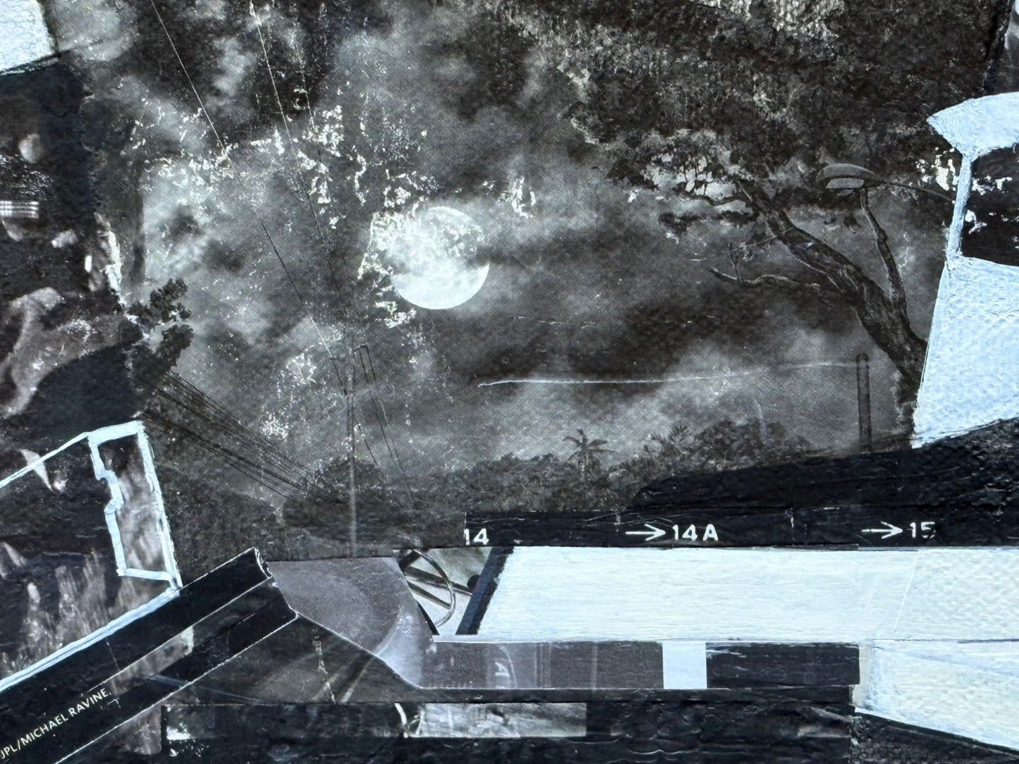 Tech Noir, 2026, media fusion, 24 x 36 in. / 60.96 x 91.44 cm.