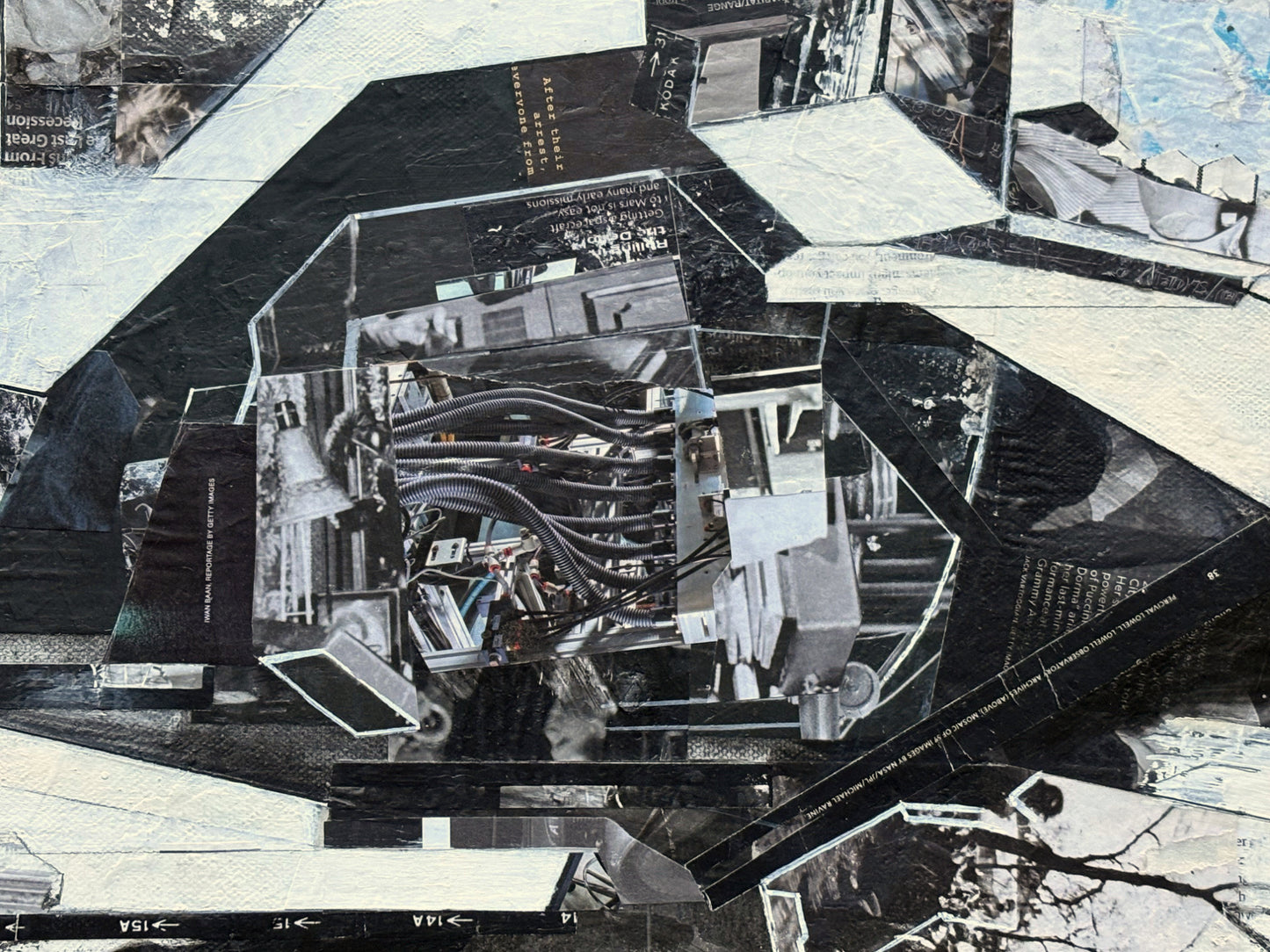 Tech Noir, 2026, media fusion, 24 x 36 in. / 60.96 x 91.44 cm.