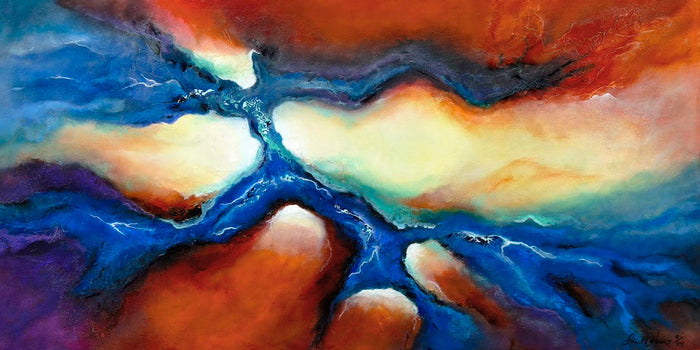 The Awakening, 2024, oil/mixed media on canvas, 24 x 48 in. / 60.96 x 121.92 cm.