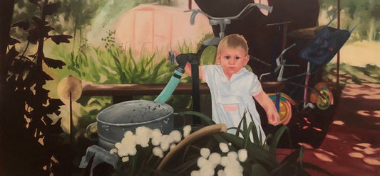 The Garden, 2023, oil on canvas, 24 x 48 in. / 60.96 x 121.92 cm.