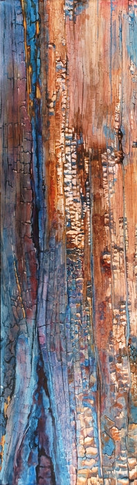 The Landscape of Fire, 2012, watercolor on paper, 51 x 15 in. / 129.54 x 38.1 cm.