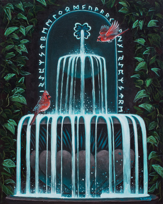 The Secret Fountain, 2024, oil on canvas, 20 x 16 in. / 50.8 x 40.64 cm.