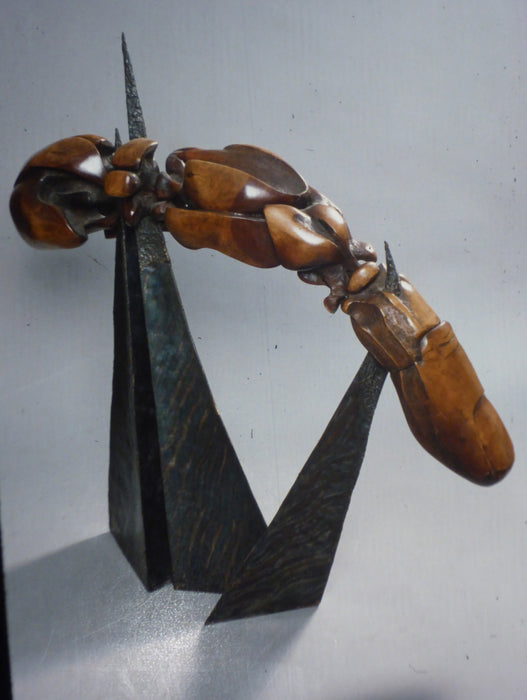 Toe, 1972, cherry steel, 56 x 54 x 12 in. / 142.24 x 137.16 x 30.48 cm.