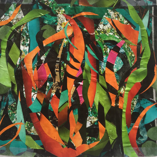 Tropical Dream, 2026, paper collage on board, 12 x 12 in. / 30.48 x 30.48 cm.