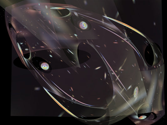 Cosmic Phenomena 2, 2022, digitally modified original watercolors, 24 x 18 in. / 60.96 x 45.72 cm.