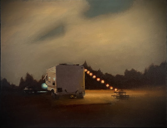 Under the Stars, 2023, oil on canvas, 14 x 18 in. / 35.56 x 45.72 cm.