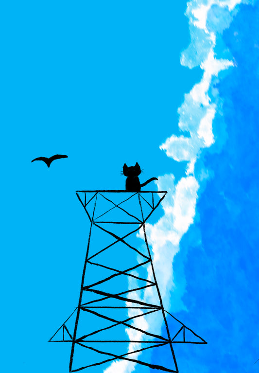 A Small Cat, 2025, digital art, 45 x 40 in. / 114.3 x 101.6 cm.