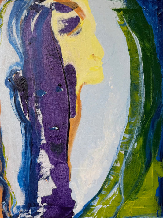 We Are Not Alone, 2025, acrylic on canvas, 18 x 24 in. / 45.72 x 60.96 cm.