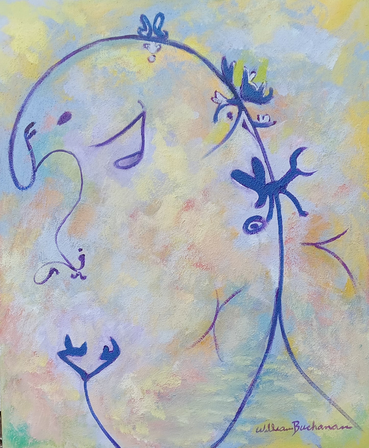 The Guardians of Memory No.3, 2024, acrylic and sand on canvas, 24 x 20 in. / 60.96 x 50.8 cm.