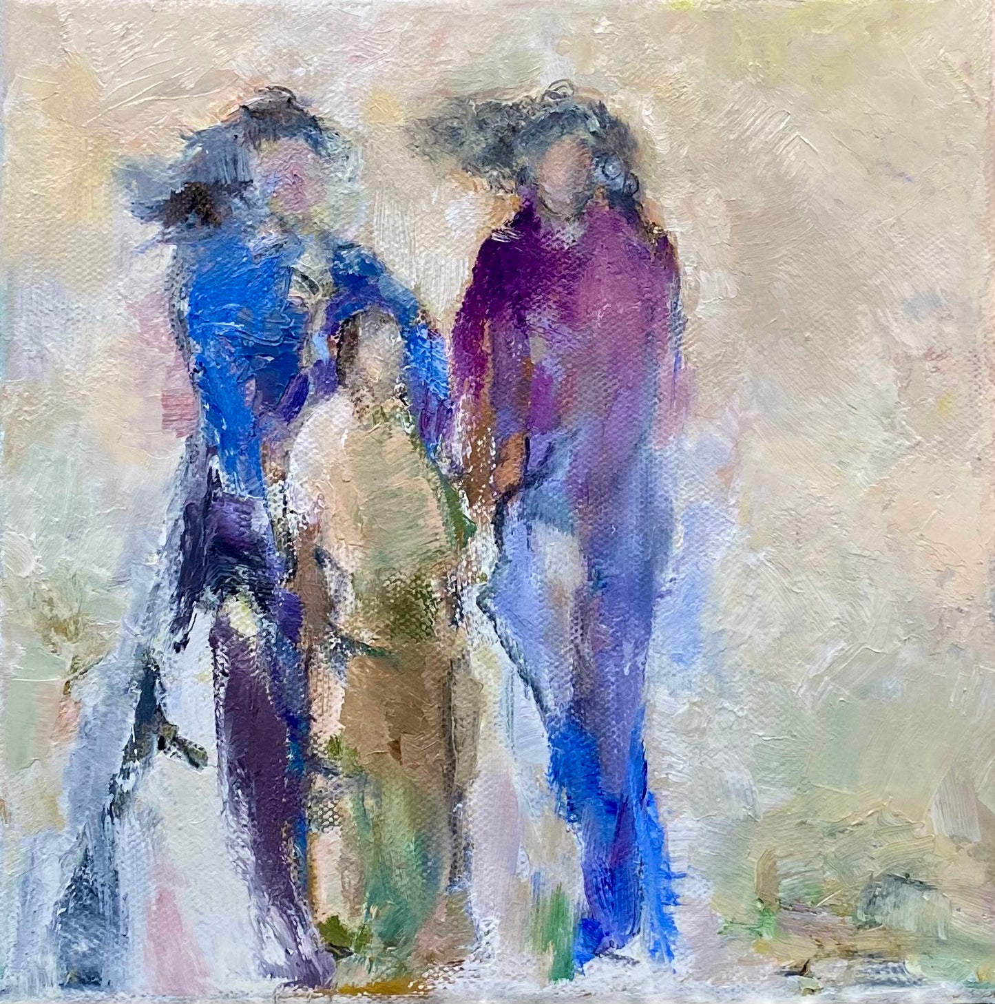 Windy Afternoon, 2024, oil on canvas with floater frame, 8 x 8 in. / 20.32 x 20.32 cm.