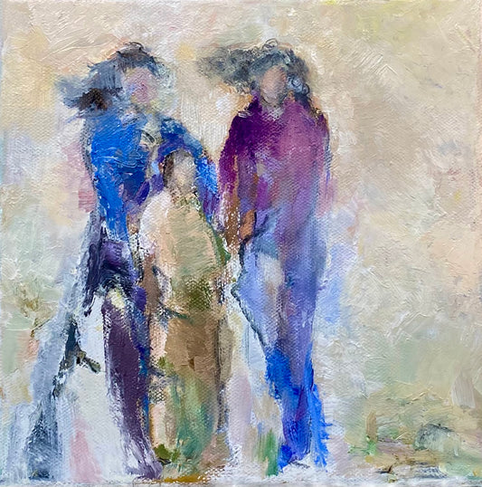 Windy Afternoon, 2024, oil on canvas with floater frame, 8 x 8 in. / 20.32 x 20.32 cm.