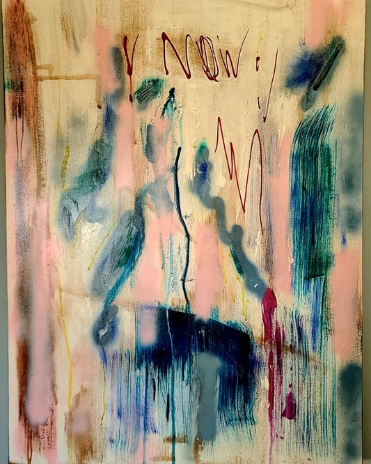 Y Now, 2023, mixed media, 40 x 30 in. / 101.6 x 76.2 cm.
