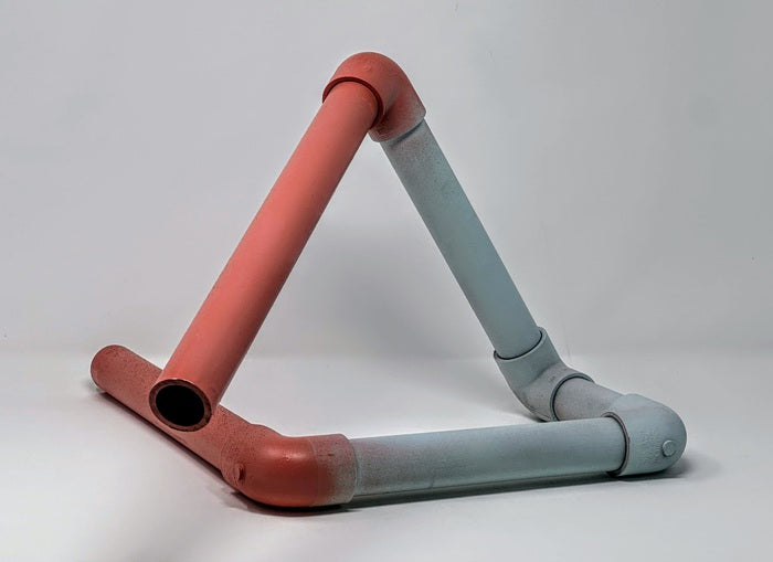 Yogi, 2023, PVC pipe, 10 x 16 x 16 in. / 25.4 x 40.64 x 40.64 cm.