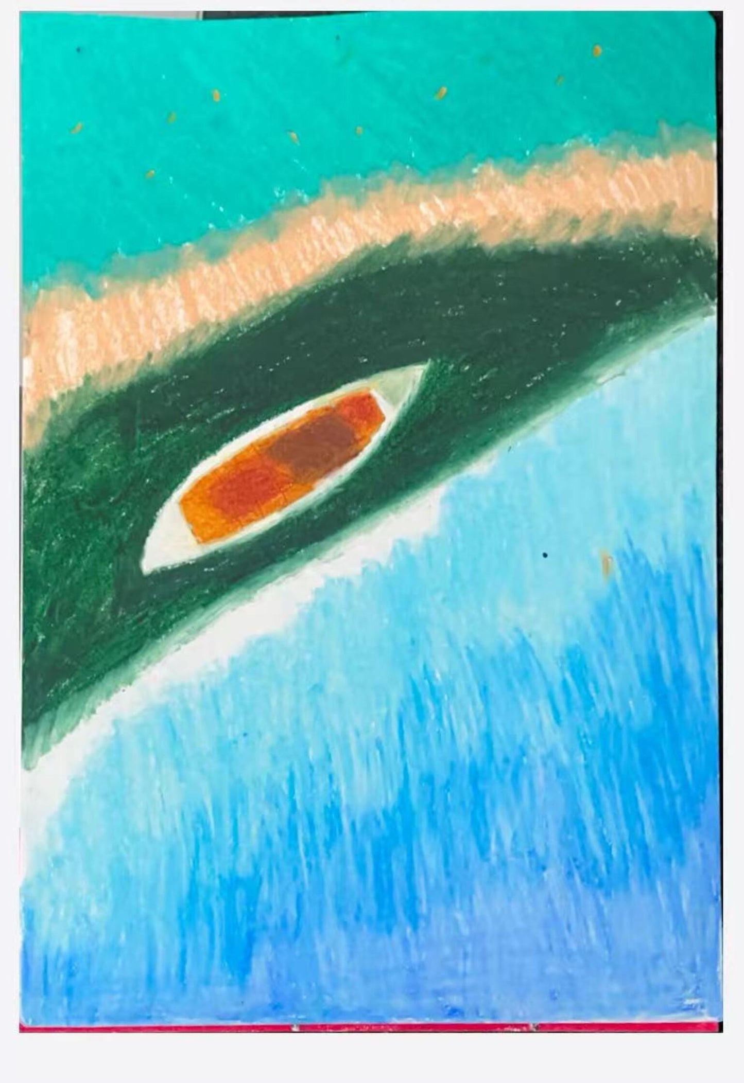 Drift Between the Seas, 2026, oil painting, 50 x 39 in. / 127 x 99.06 cm.