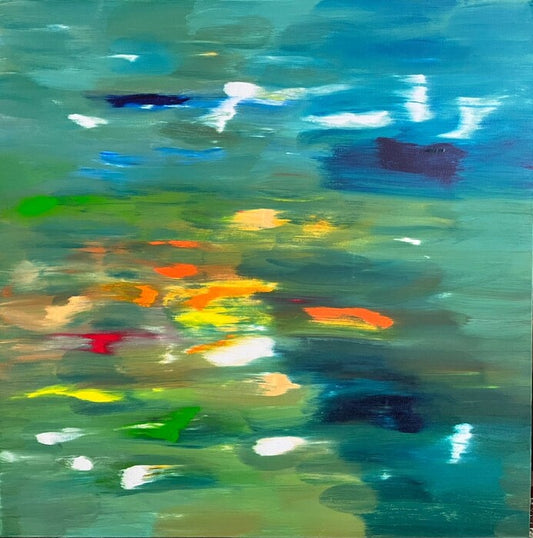 Abstract #14, 2023, oil on canvas, 36 x 36 in. / 91.44 x 91.44 cm.