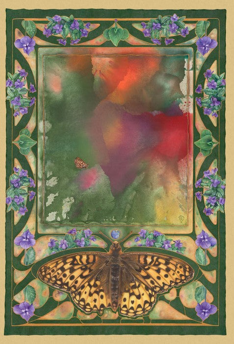 A Delicate Balance : The Oregon Silver Spot Butterfly, 2010, mixed aquamedia on canvas, 84 x 60 in. / 213.36 x 152.4 cm.