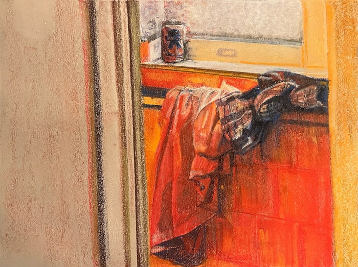 After Robin, 2024, soft pastel, 18 x 24 in. / 45.72 x 60.96 cm.