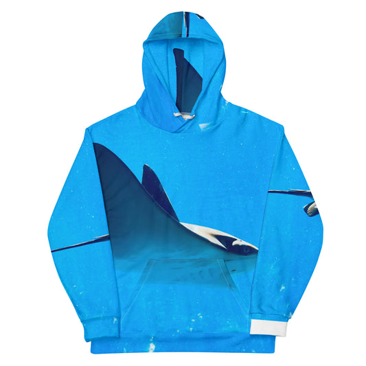 Manta Ray Hoodie, 2023, polyester and cotton
