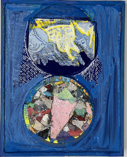Angels Flight, 2023, mixed media, 10 x 8 in. / 25.4 x 20.32 cm.