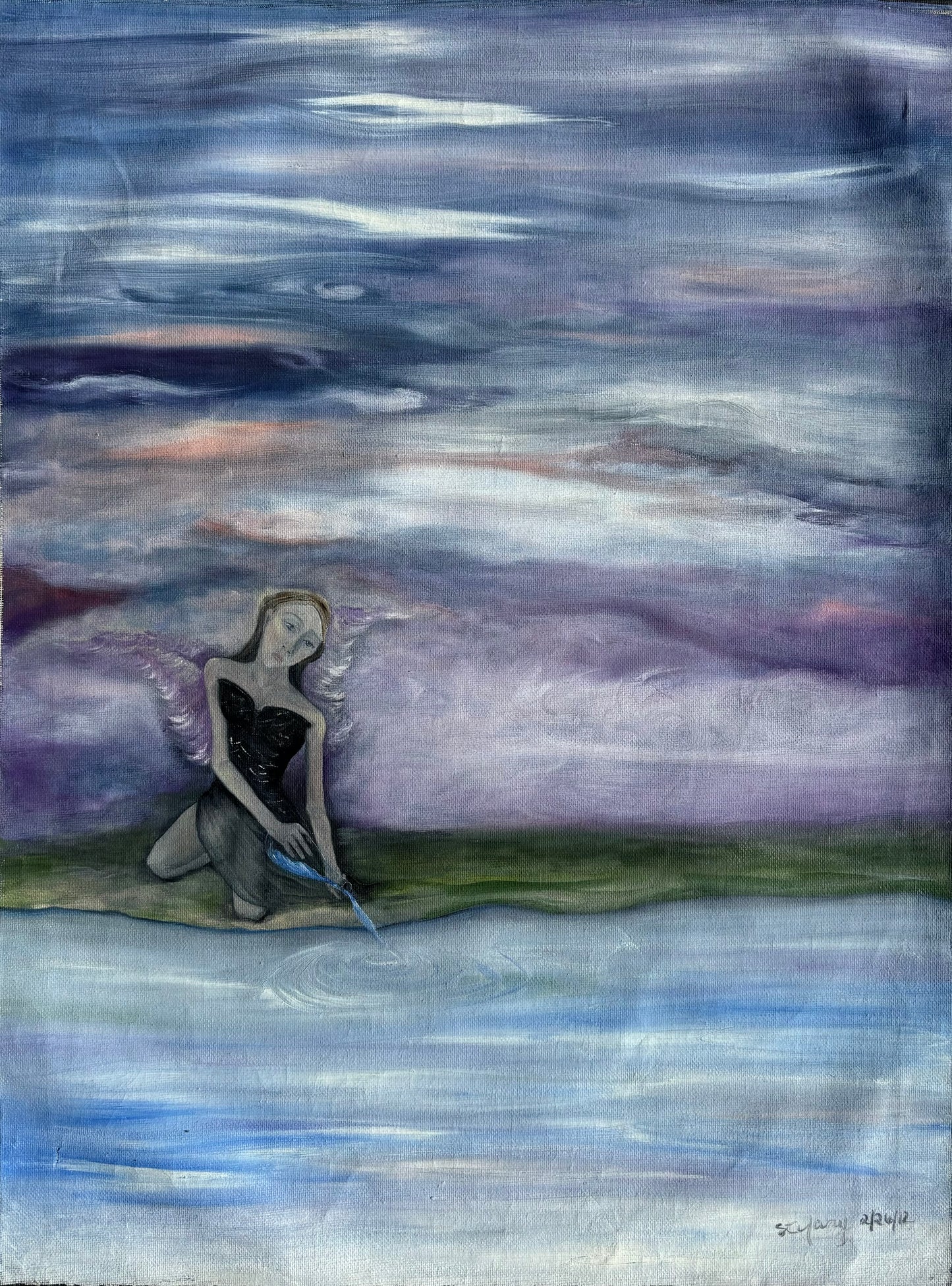 Aquarius, 2012, oil on canvas, 23.5 x 17.5 cm. / 9.2 x 6.8 in.