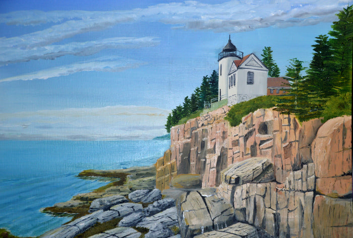 Bass Head Light, 2022, oil, 24 x 30 in. / 60.96 x 76.2 cm.