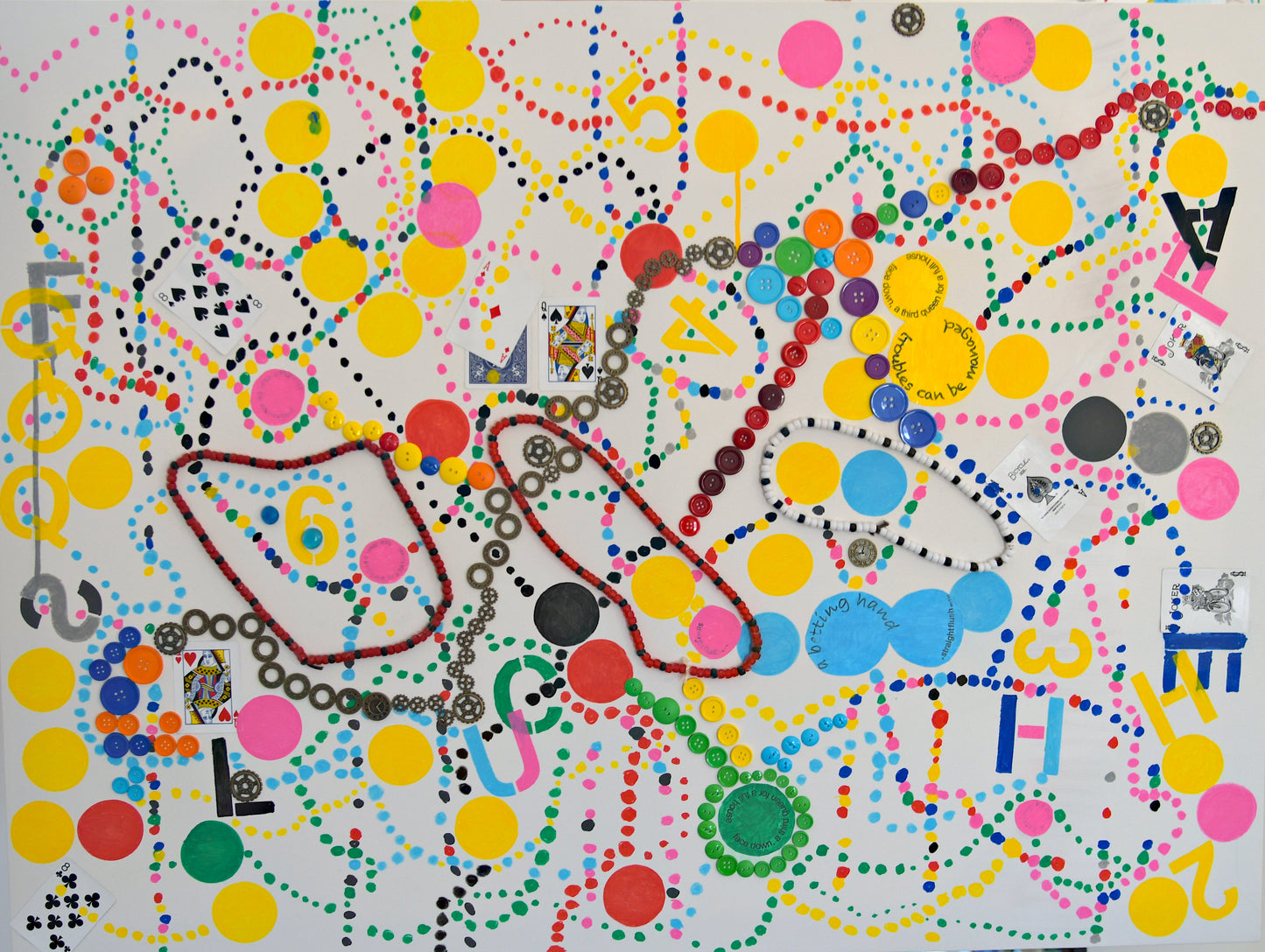 Dead Man's Hand, 2026, mixed media, 48 x 36 in. / 121.92 x 91.44 cm.