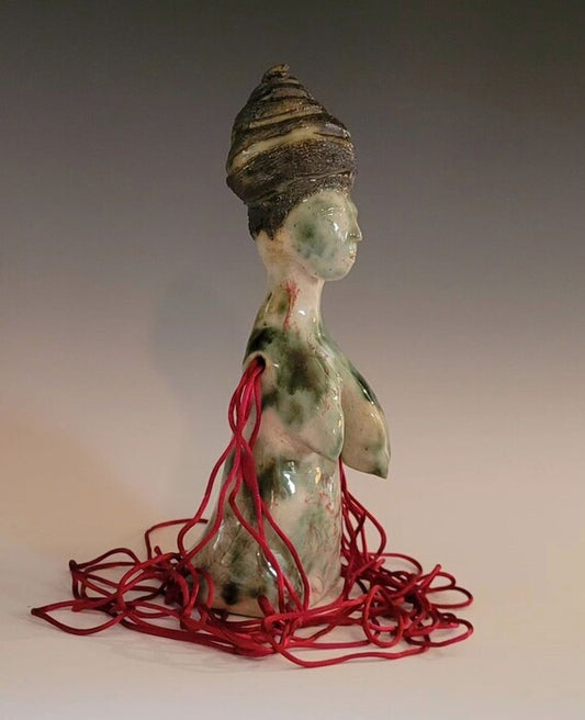Bound for Flames, 2023, ceramic, 12 x 8 in. / 30.48 x 20.32 cm.