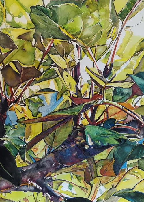 Butterfly Bush, 2023, watercolor with gouache, 30 x 22 in. / 76.2 x 55.88 cm.