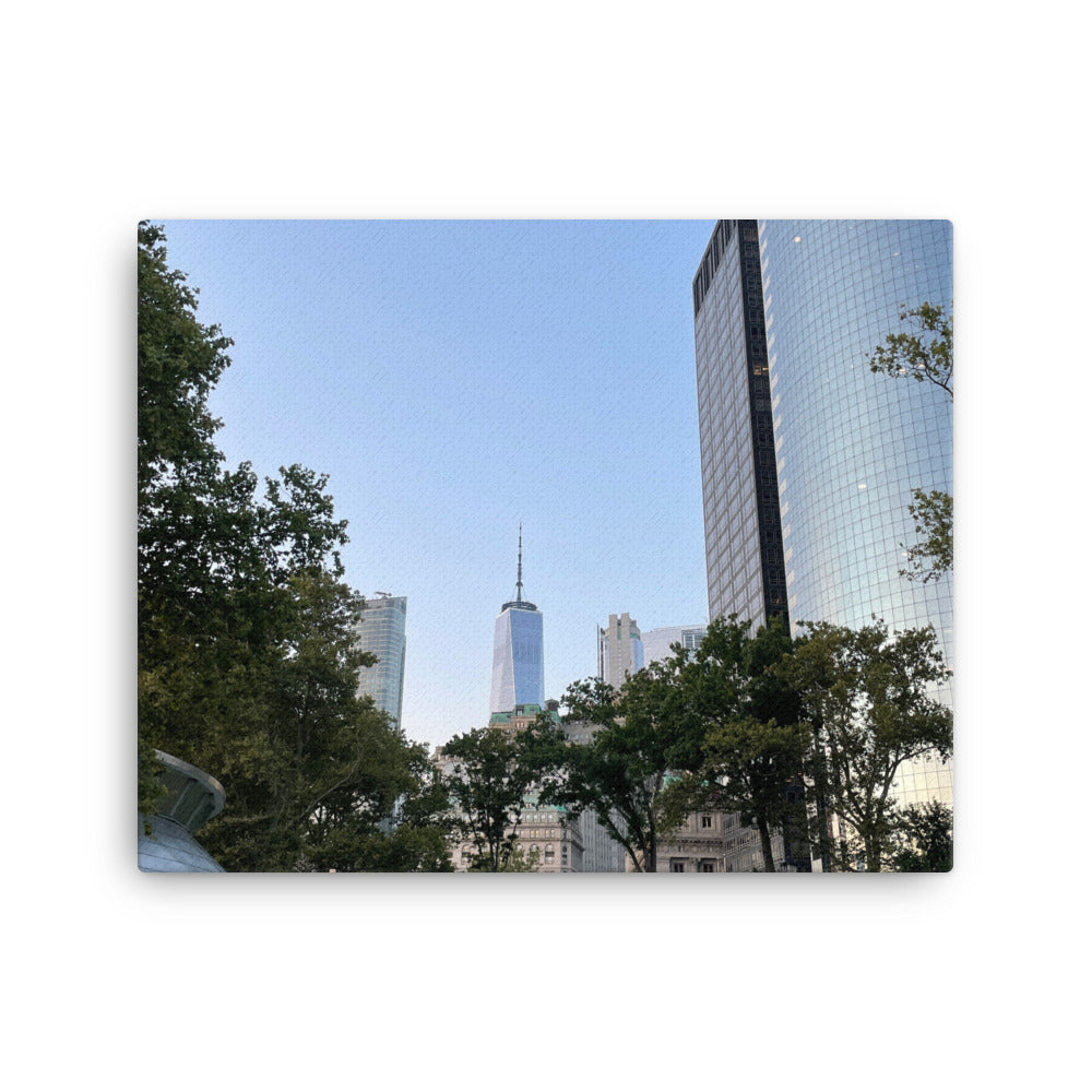 View from The Battery in Manhattan Island, 2023, photography on canvas print