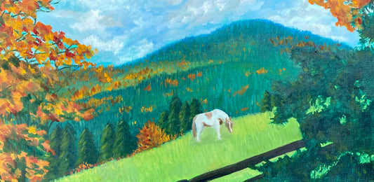 Carolina, 2022, oil on canvas, 10 x 20 in. / 25.4 x 50.8 cm.