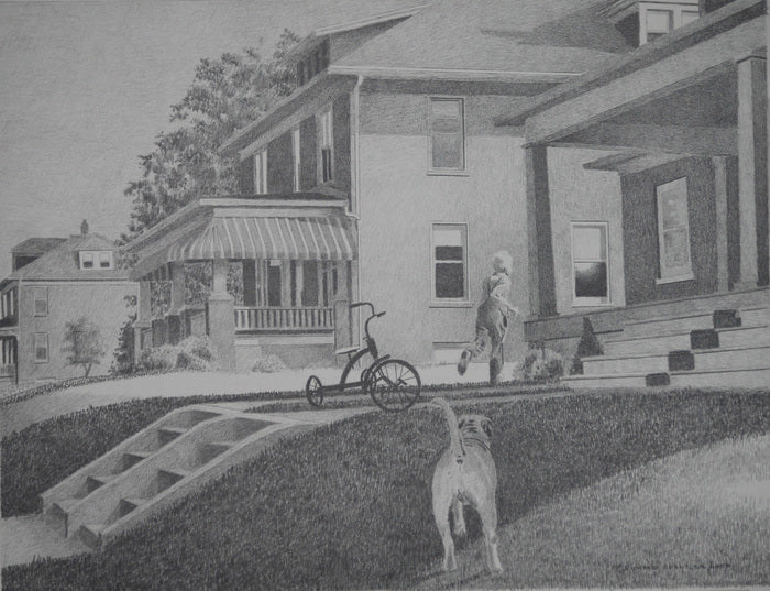 Chasing the Sun, 2022, graphite on paper, 13 x 17 in. / 33.02 x 43.18 cm.