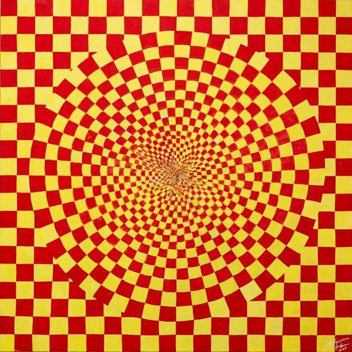 Checkerboard, 2022, acrylic on canvas, 40 x 40 in. / 101.6 x 101.6 cm.