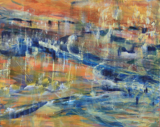 Climate Chaos, 2023, acrylic on canvas, 24 x 30 in. / 60.96 x 76.2 cm.