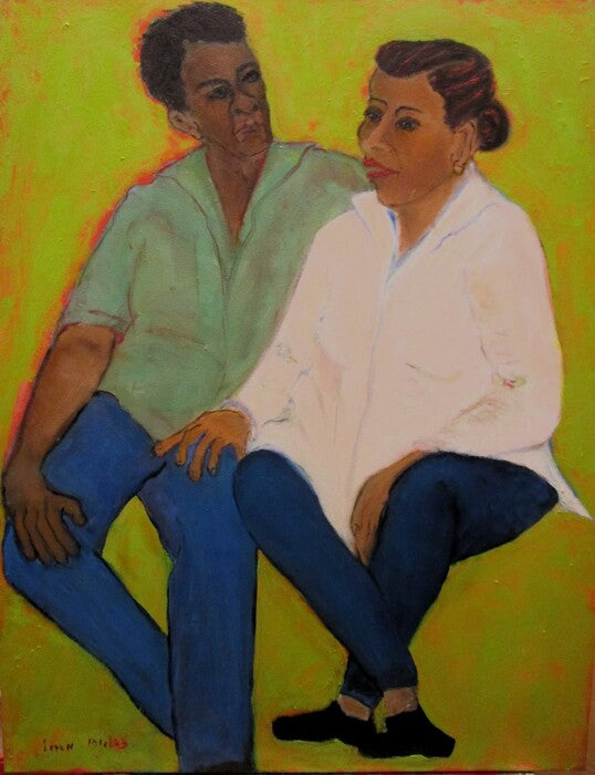 Conversation 4, 2023, oil on canvas, 30 x 24 in. / 76.2 x 60.96 cm.