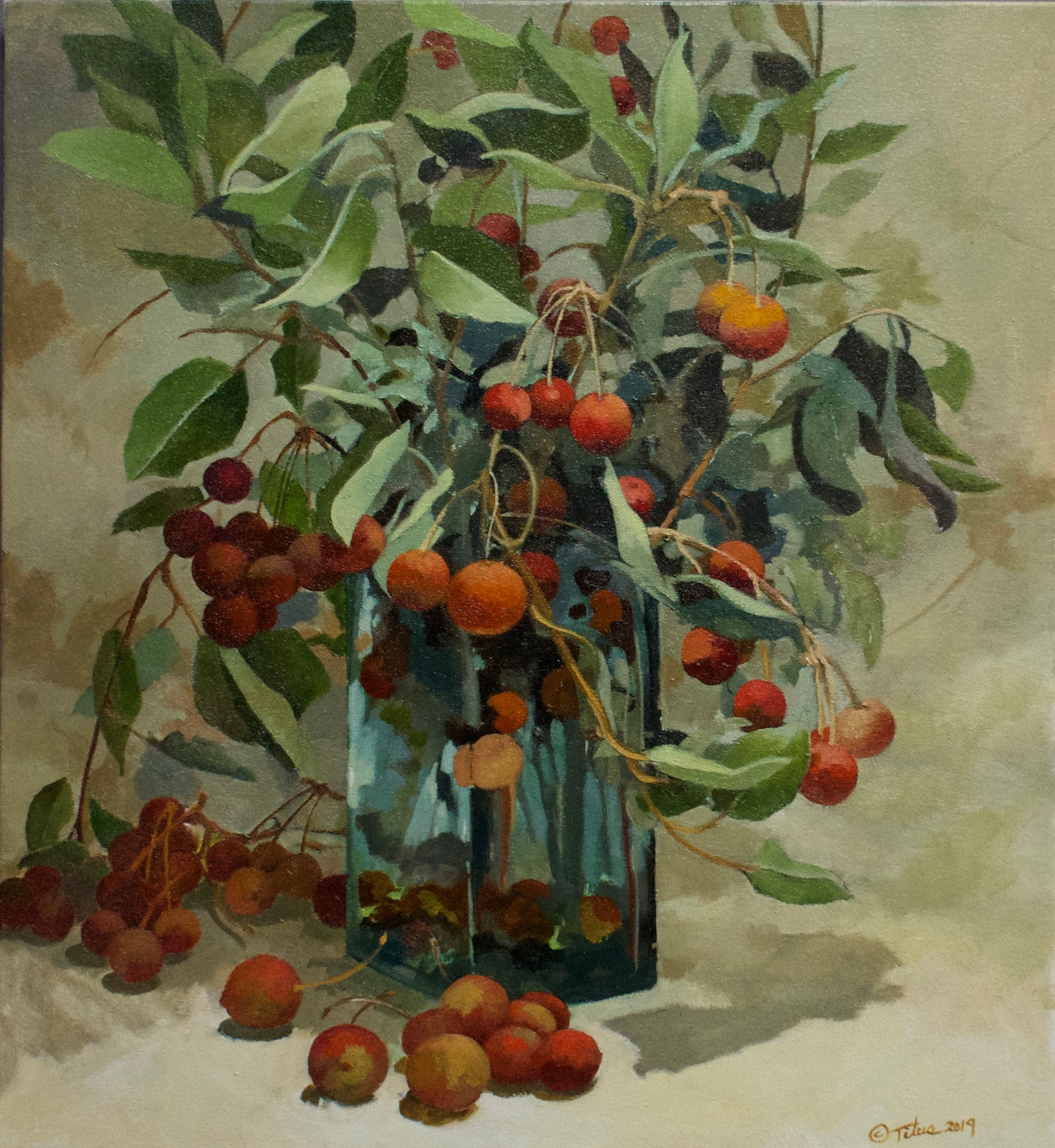 Crab Apple, 2024, oil on canvas, 24 x 22 in. / 60.96 x 55.88 cm.