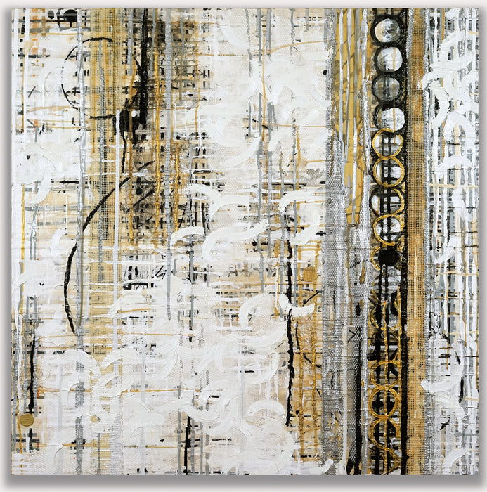 Cracked Earth Number 25, 2023, mixed media on canvas, 36 x 36 in. / 91.44 x 91.44 cm.