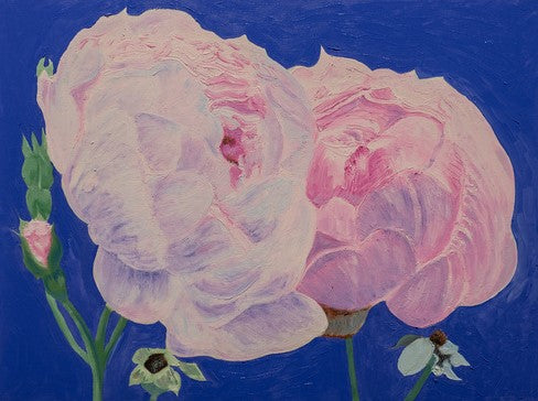 Dancing Double Blooms, 2023, oil on canvas, 18 x 24 in. / 45.72 x 60.96 cm.