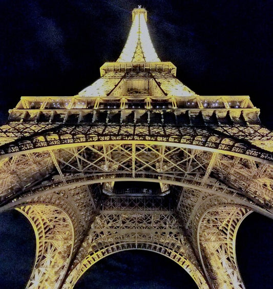 Eiffel Tower, 2021, mixed media, 24 x 24 in. / 60.96 x 60.96 cm.