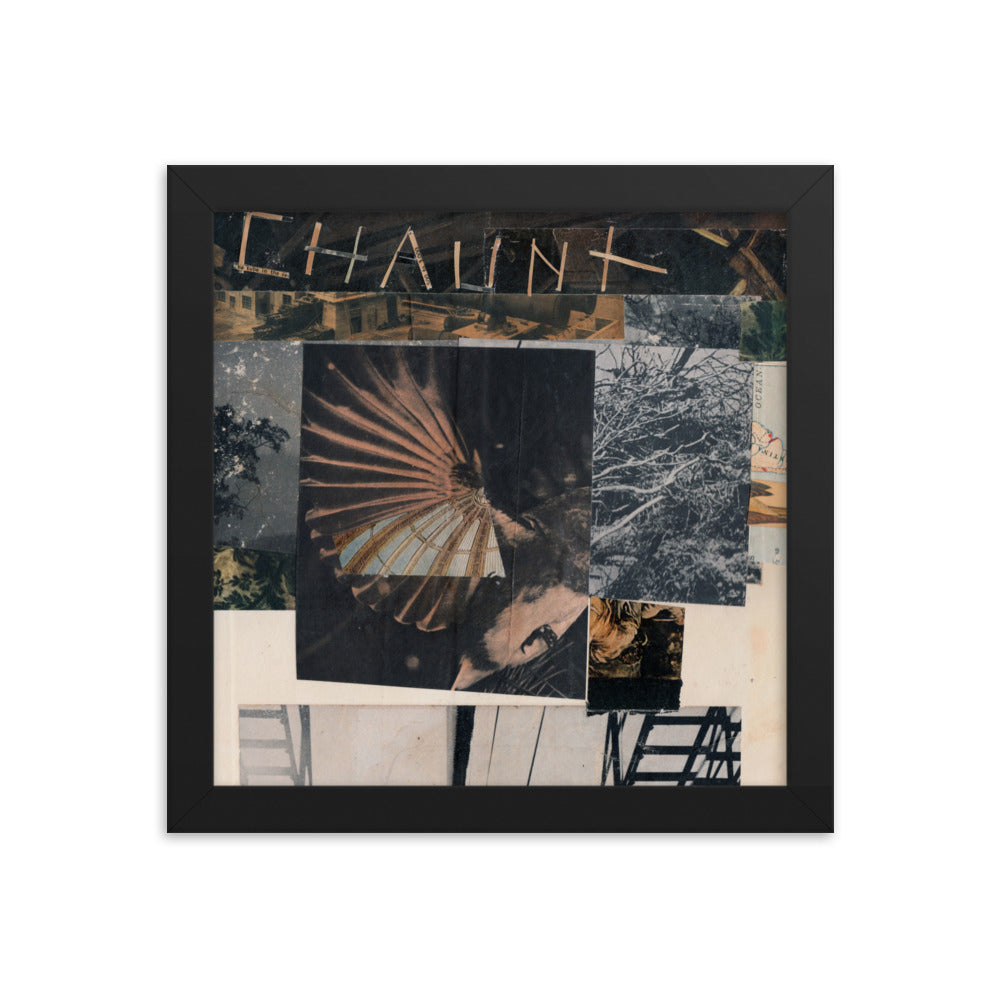 Chaunt, 2023, collage on framed paper print