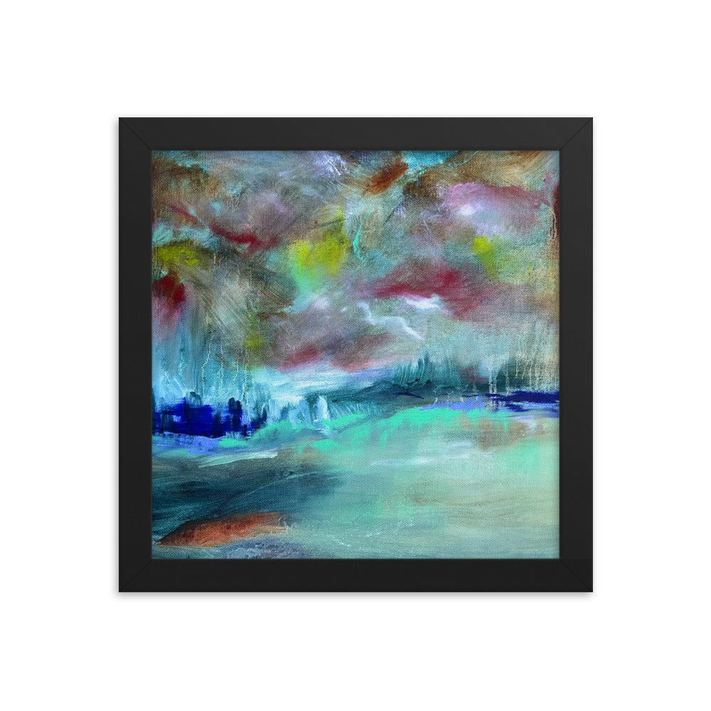 A Storm is Coming, 2024, oil on framed paper print