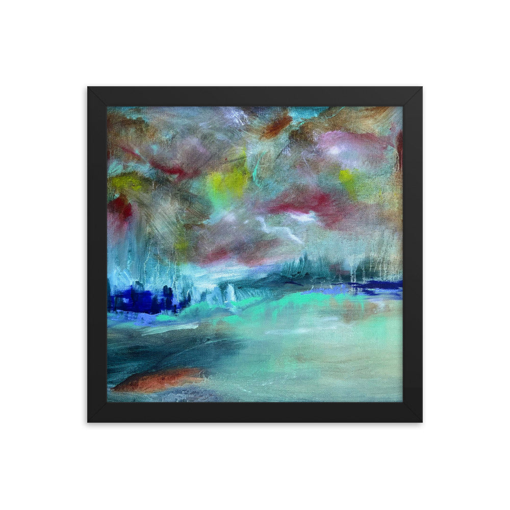 A Storm is Coming, 2024, oil on framed paper print